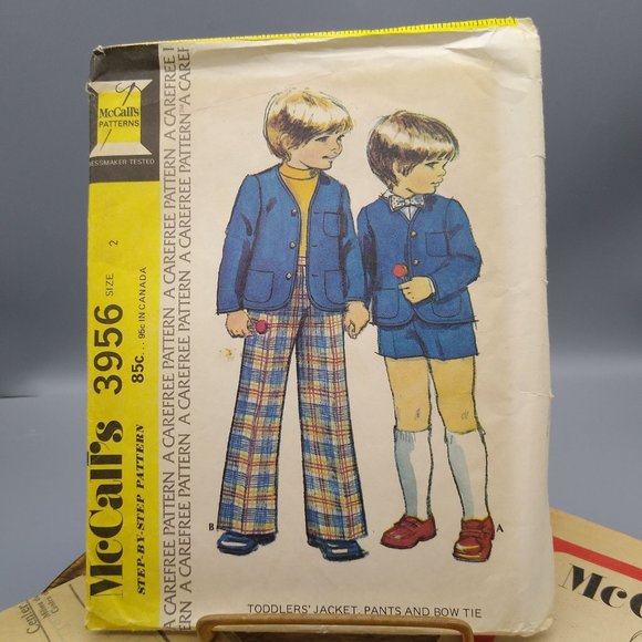 Vintage Sewing PATTERN McCalls 3956, Carefree Step By Step 1974 Boys Jacket Pant - Picture 1 of 3